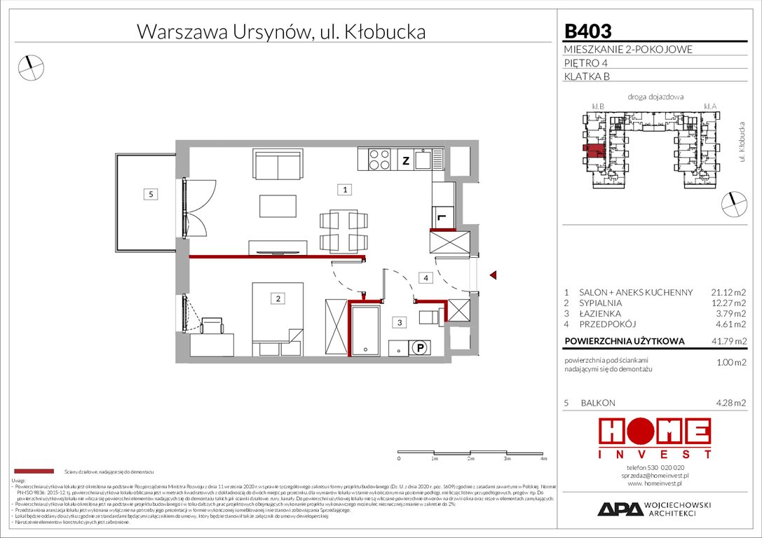 Nowe mieszkanie dwupokojowe Enklawa Ursynów Warszawa, Ursynów, ul. Kłobucka 23A  42m2 Foto 1