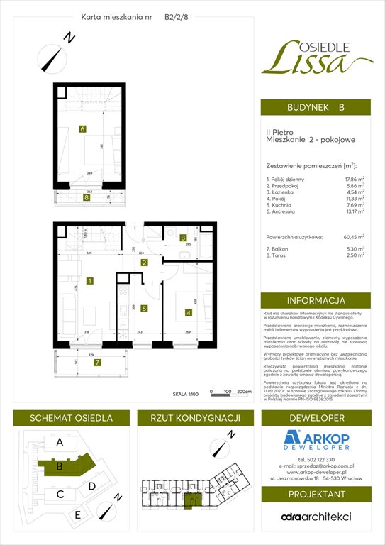Nowe mieszkanie dwupokojowe Osiedle LISSA Wrocław, ul. Pawła Eluarda 61-79  60m2 Foto 1