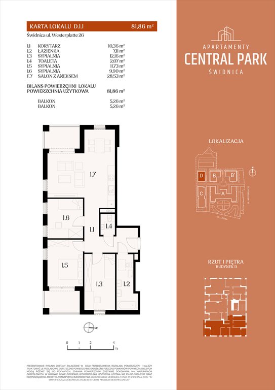 Nowe mieszkanie czteropokojowe  Apartamenty Central Park Świdnica Świdnica, Lipowa 14  82m2 Foto 1