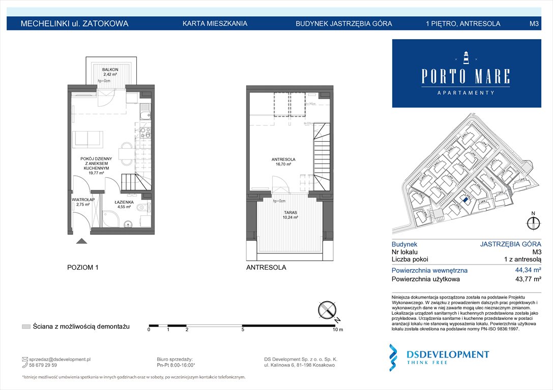 Nowe mieszkanie dwupokojowe Apartamenty Porto Mare Mechelinki, Zatokowa 6  44m2 Foto 1
