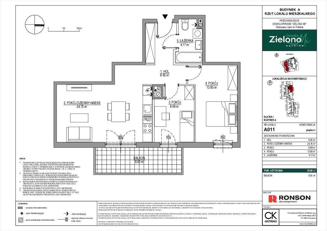 Nowe mieszkanie trzypokojowe Zielono Mi Warszawa, Mokotów, ul. Polska 10  60m2 Foto 1