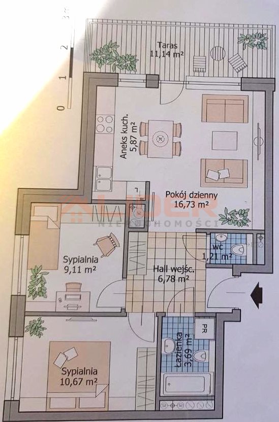 Mieszkanie trzypokojowe na sprzedaż Białystok, Białostoczek 54m2 Foto 2
