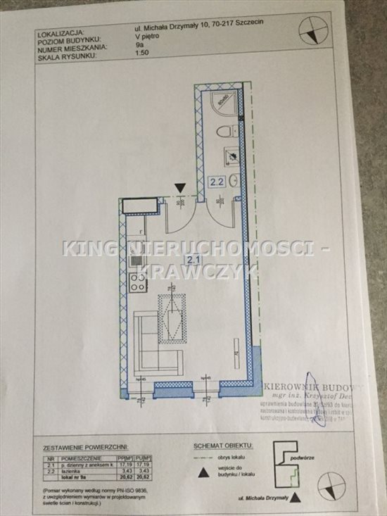 Kawalerka na sprzedaż Szczecin, Centrum 21m2 Foto 3
