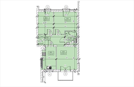 Mieszkanie trzypokojowe na sprzedaż Grudziądz 61m2 Foto 2