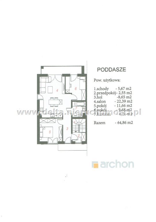Mieszkanie trzypokojowe na sprzedaż Kobylnica 65m2 Foto 3