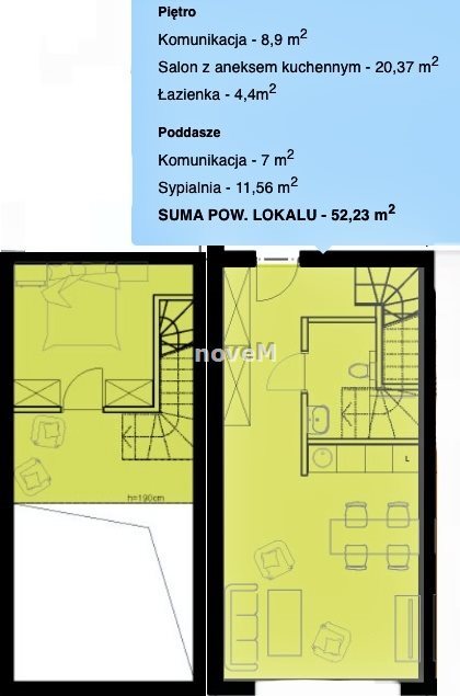 Mieszkanie dwupokojowe na sprzedaż Nowy Targ 52m2 Foto 3