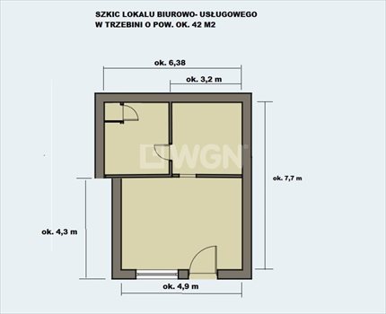 Lokal użytkowy na wynajem Trzebinia, główna ulica 42m2 Foto 2
