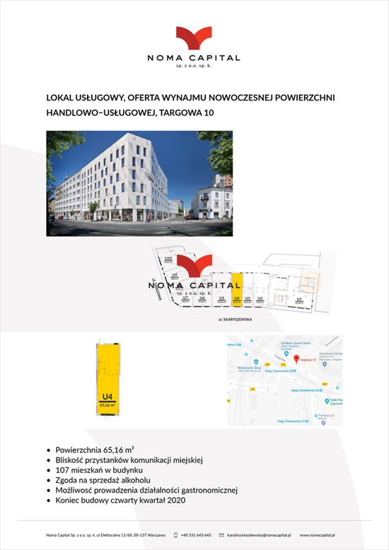 Lokal użytkowy na wynajem Warszawa, Praga-Południe, Targowa 66m2 Foto 4