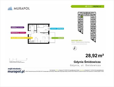 Mieszkanie dwupokojowe na sprzedaż Gdynia, Oksywie, Nasypowa 29m2 Foto 6