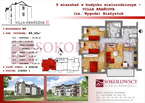 Mieszkanie czteropokojowe na sprzedaż Białystok, Wygoda, Krańcowa 86m2 Foto 1