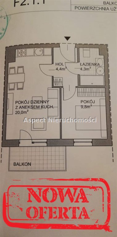 Mieszkanie dwupokojowe na wynajem Gdańsk, Chełm z dz. Gdańsk Południe 38m2 Foto 10