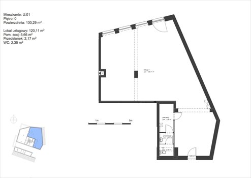 Lokal użytkowy na wynajem Wrocław, Śródmieście, Łowiecka 130m2 Foto 4