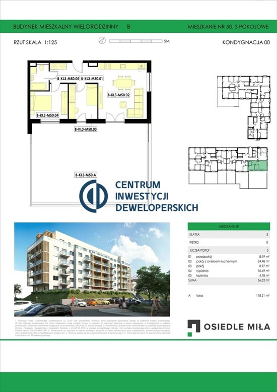Mieszkanie trzypokojowe na sprzedaż Rzeszów, Miła 56m2 Foto 5