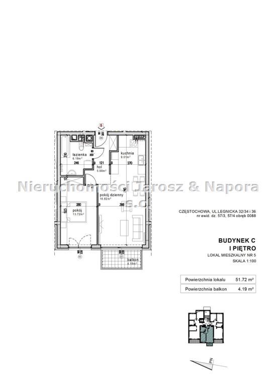 Mieszkanie dwupokojowe na sprzedaż Częstochowa, Lisiniec 52m2 Foto 5