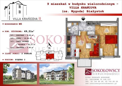 Mieszkanie dwupokojowe na sprzedaż Białystok, Wygoda, Krańcowa 49m2 Foto 1