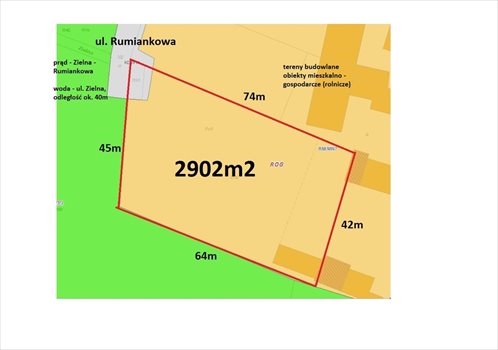 Działka budowlana na sprzedaż Rogów Sobócki 2 902m2 Foto 2