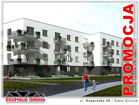 Mieszkanie dwupokojowe na sprzedaż Gliwice, Stare Gliwice, Kasprzaka 42m2 Foto 1