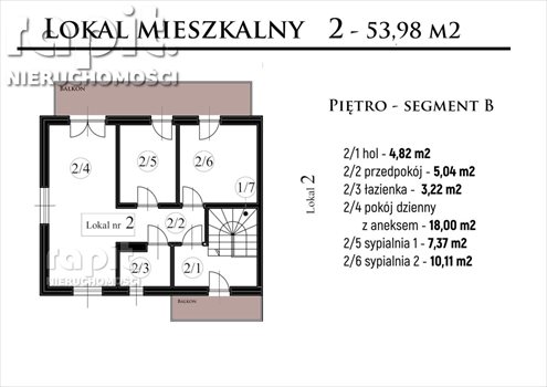 Mieszkanie trzypokojowe na sprzedaż Krzyszkowice 54m2 Foto 3