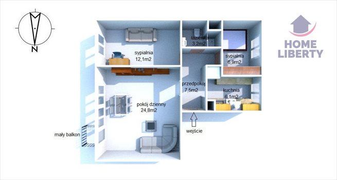 Mieszkanie trzypokojowe na sprzedaż Olsztyn, Podgrodzie, Osińskiego 61m2 Foto 5