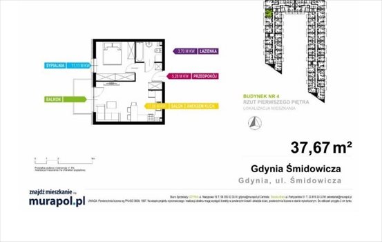 Mieszkanie dwupokojowe na sprzedaż Gdynia, Oksywie, Nasypowa 38m2 Foto 6