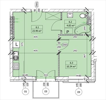 Mieszkanie dwupokojowe na sprzedaż Grudziądz 49m2 Foto 2