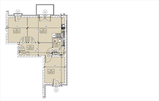 Mieszkanie trzypokojowe na sprzedaż Grudziądz 56m2 Foto 2