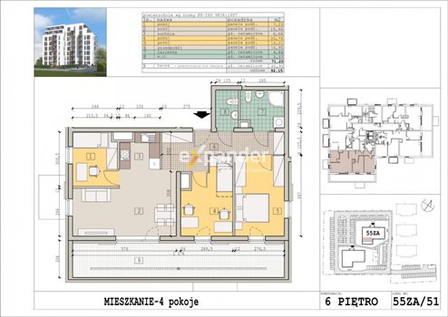 Mieszkanie czteropokojowe na sprzedaż Rzeszów, Zalesie 71m2 Foto 3