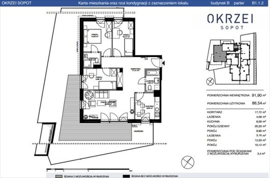 Mieszkanie czteropokojowe na sprzedaż Sopot, DOLNY, OKRZEI STEFANA 92m2 Foto 3