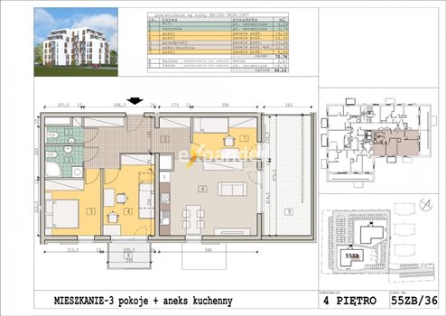 Mieszkanie czteropokojowe na sprzedaż Rzeszów, Zalesie 73m2 Foto 1