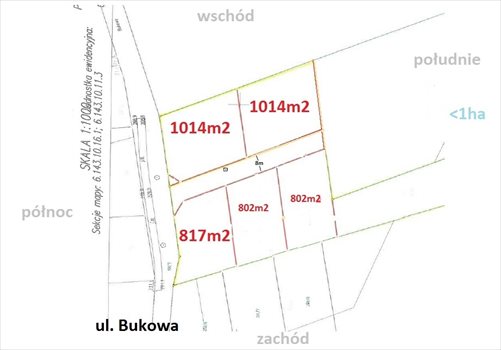 Działka budowlana na sprzedaż Będkowice 802m2 Foto 2