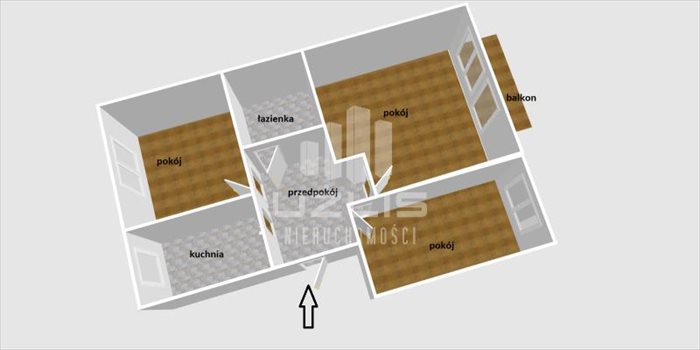 Mieszkanie trzypokojowe na sprzedaż Starogard Gdański, Osiedle Księdza Szumana 49m2 Foto 2