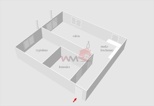 Mieszkanie dwupokojowe na sprzedaż Nałęczów, Henryka Wiercieńskiego 48m2 Foto 9