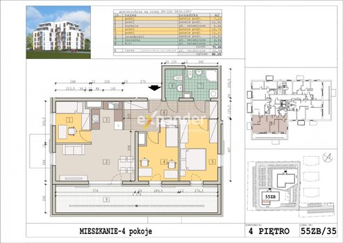 Mieszkanie czteropokojowe na sprzedaż Rzeszów, Zalesie 71m2 Foto 1