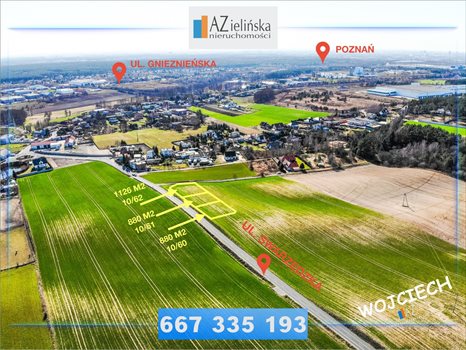 Działka budowlana na sprzedaż Kobylnica, Swarzędzka 1 126m2 Foto 6
