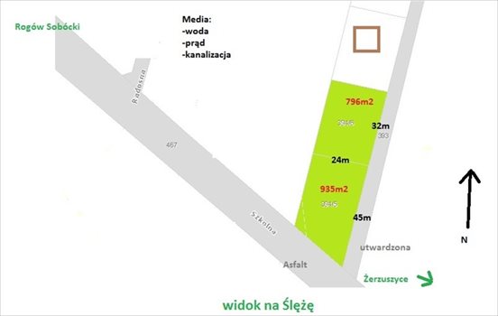 Działka budowlana na sprzedaż Rogów Sobócki, Szkolna 1 731m2 Foto 2