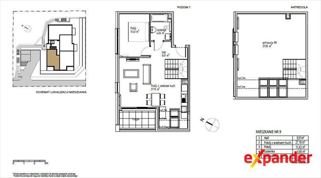 Mieszkanie dwupokojowe na sprzedaż Gdynia, Redłowo 90m2 Foto 2