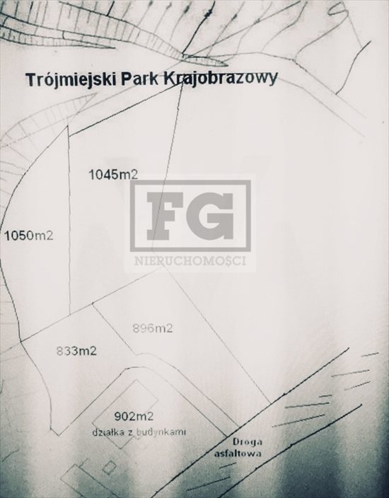 Działka budowlana na sprzedaż Gdańsk, Matemblewo, Potokowa 896m2 Foto 2