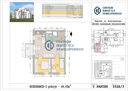 Mieszkanie trzypokojowe na sprzedaż Rzeszów, Zalesie, Henryka Wieniawskiego 43m2 Foto 5