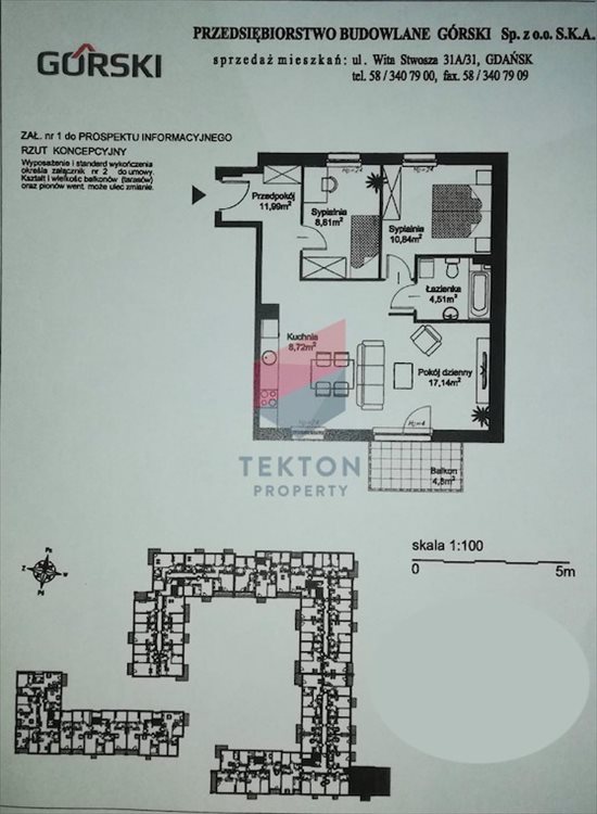 Mieszkanie dwupokojowe na sprzedaż Gdańsk, Wrzeszcz, Jana Kilińskiego 62m2 Foto 2