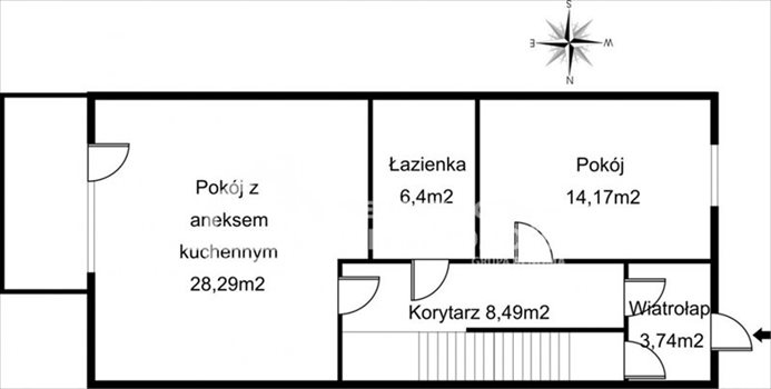 Mieszkanie dwupokojowe na sprzedaż Chojnice, Grunowo 57m2 Foto 2