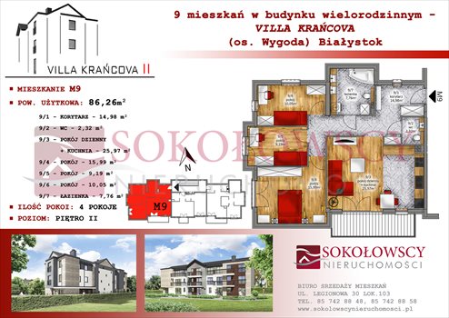 Mieszkanie czteropokojowe na sprzedaż Białystok, Wygoda, Krańcowa 86m2 Foto 3