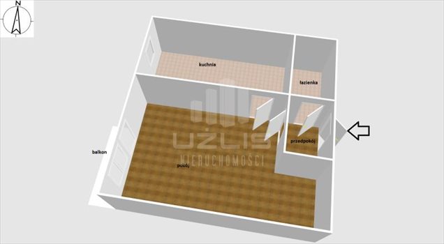 Kawalerka na sprzedaż Starogard Gdański, Zielona 32m2 Foto 2