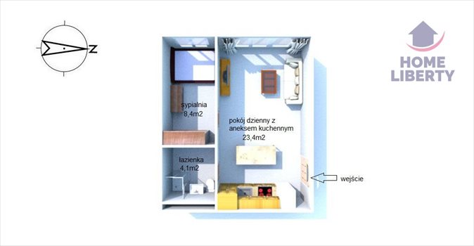 Mieszkanie dwupokojowe na sprzedaż Olsztyn, Pojezierze, Dworcowa 36m2 Foto 5