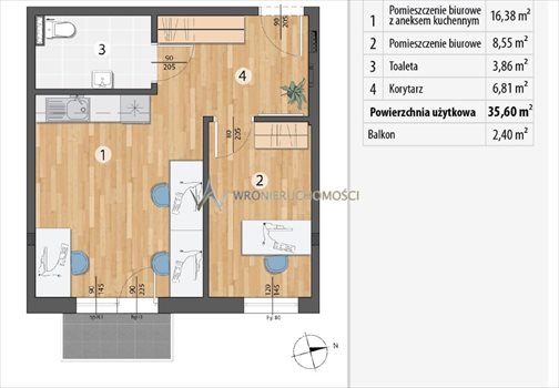 Mieszkanie dwupokojowe na wynajem Smolec 36m2 Foto 2