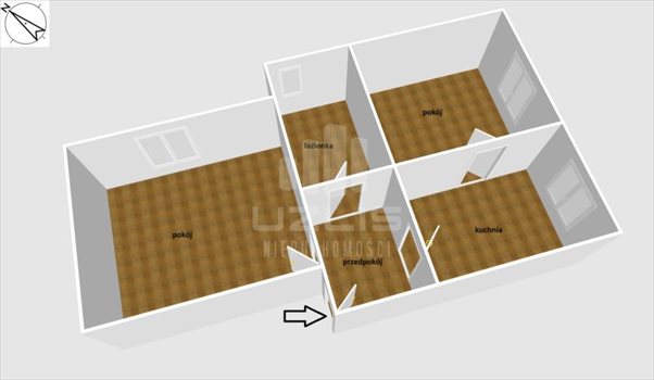 Mieszkanie dwupokojowe na sprzedaż Starogard Gdański, Kryzana 48m2 Foto 2