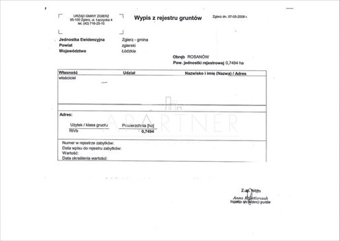 Działka rolna na sprzedaż Rosanów 7 494m2 Foto 2