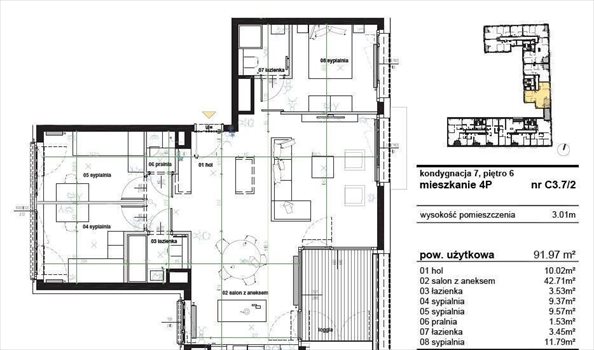 Mieszkanie czteropokojowe na sprzedaż Warszawa, Śródmieście, Grzybowska 92m2 Foto 4