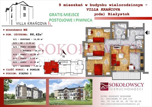 Mieszkanie czteropokojowe na sprzedaż Białystok, Wygoda, Krańcowa 86m2 Foto 1