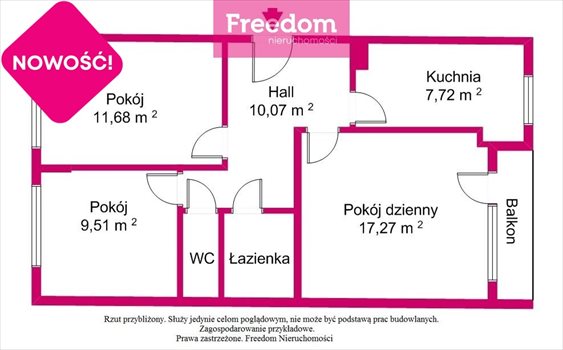 Mieszkanie trzypokojowe na sprzedaż Opole, Skautów Opolskich 60m2 Foto 10