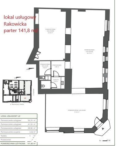 Lokal użytkowy na wynajem Kraków, Rakowicka 142m2 Foto 2